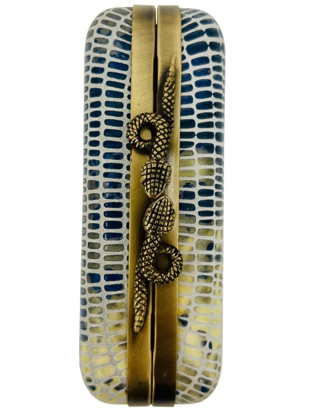 VTG NWT House of Harlow 1960 Blue Embossed Leather Snake Skin Bag | McBling Y2K - Picture 13 of 16